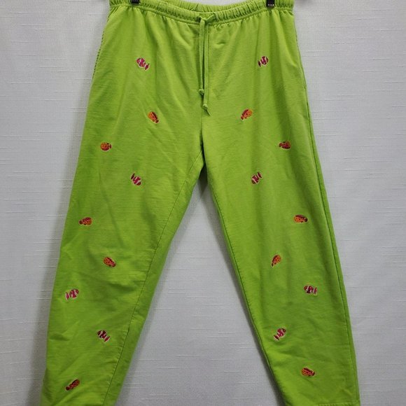 natalie & me Pants - Natalie & Me Woman Petites Weekend Green sz L(P); Embroidered Fish Leisure Pants